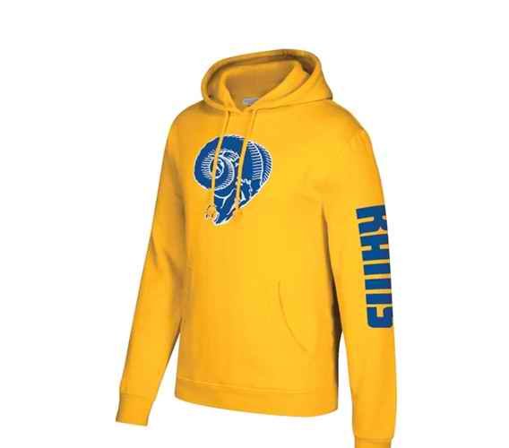 Men's Los Angeles Rams Yellow Pullover Hoodie