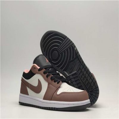 Women's Running Weapon Air Jordan 1 Brown/White Shoes 0141