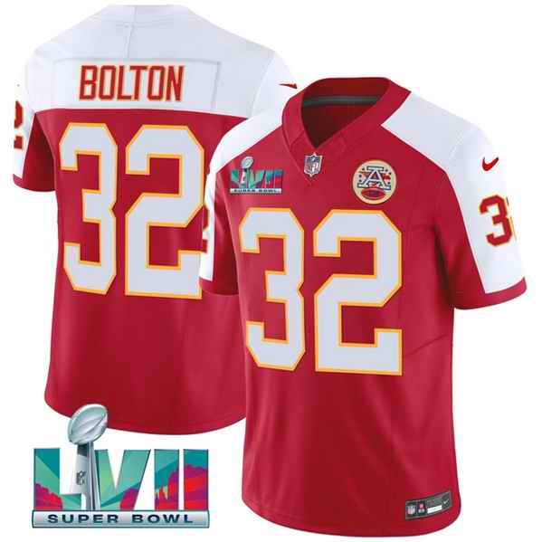 Men's Kansas City Chiefs #32 Nick Bolton Red 2023 F.U.S.E. With Super Bowl LVII Patch Vapor Untouchable Limited Stitched Jersey