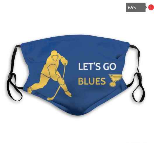 St. Louis Blues Face Mask 005 Filter Pm2.5 (Pls check description for details)