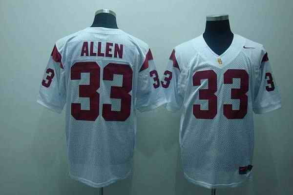 Trojans #33 Marcus Allen White Stitched NCAA Jersey