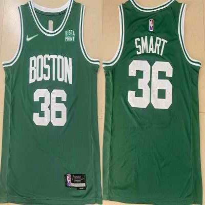 Men's Boston Celtics #36 Marcus Smart Green Stitched Basketball Jersey