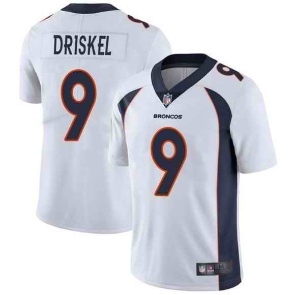 Men's Denver Broncos #9 Jeff Driskel White Vapor Untouchable Limited Stitched Jersey