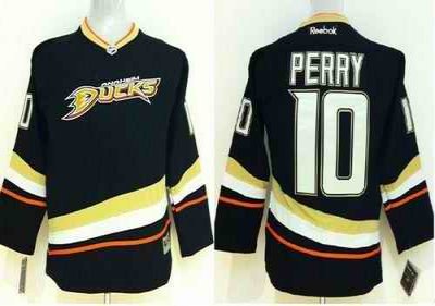 Ducks #10 Corey Perry Black Youth Stitched NHL Jersey