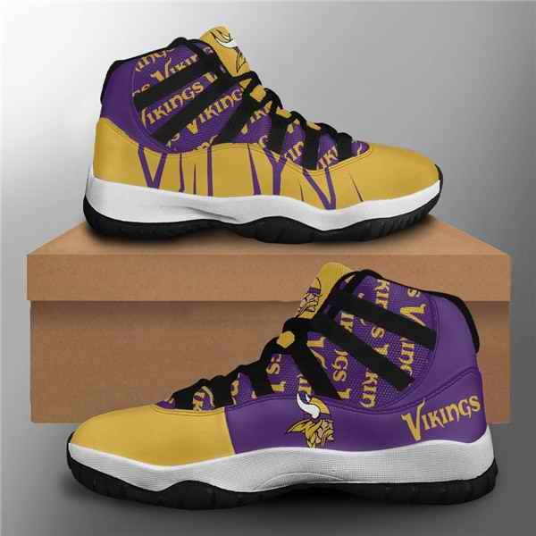 Women's Minnesota Vikings Air Jordan 11 Sneakers 001