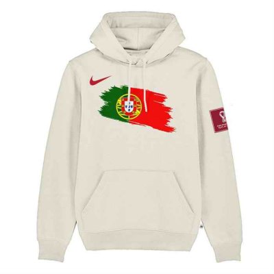 Men's Portugal White 2022 FIFA World Cup Soccer Hoodie