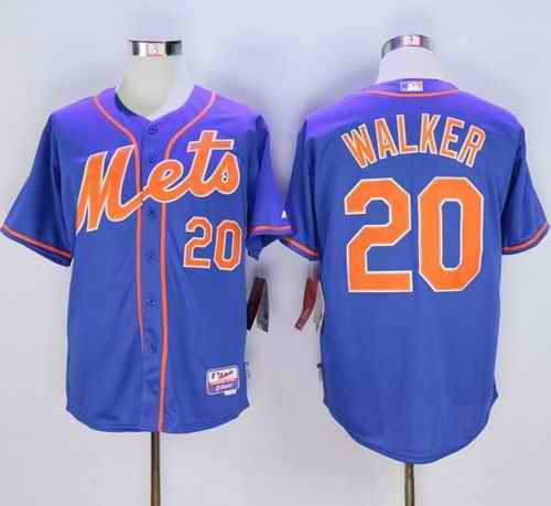 Mets #20 Neil Walker Blue Alternate Home Cool Base Stitched MLB Jersey