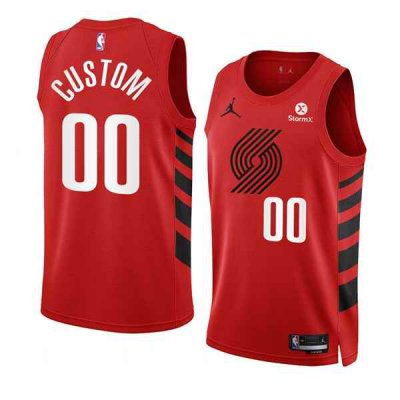 Men's Portland Trail Blazers Active Player Custom 2022/23 Red Statement Edition Swingman Stitched Basketball Jersey