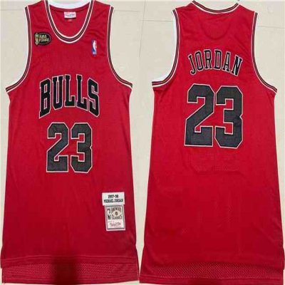 Men's Chicago Bulls #23 Michael Jordan 1997-98 Red Throwback Stitched Jersey