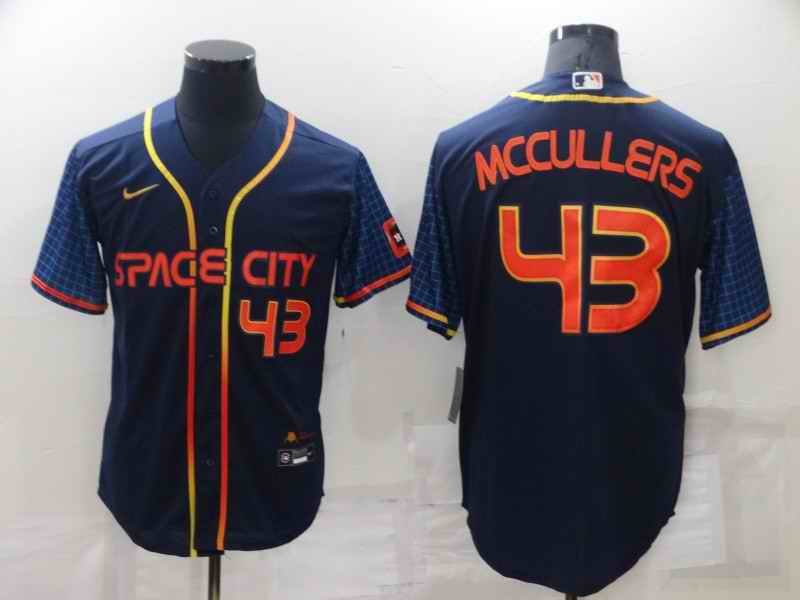 Men's Houston Astros #43 Lance McCullers  2022 Navy City Connect Cool Base Stitched Jersey