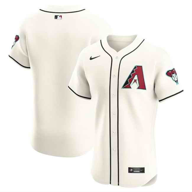 Men's Arizona Diamondbacks Blank Cream Flex Base Stitched Jersey