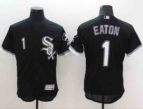 White Sox #1 Adam Eaton Black Flexbase Authentic Collection Stitched MLB Jersey