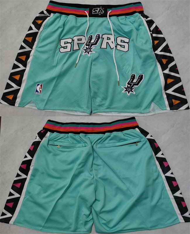 Men's San Antonio Spurs Teal City Edition Shorts (Run Small)