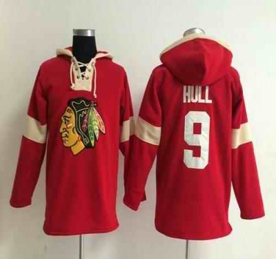 Chicago Blackhawks #9 Bobby Hull Red Pullover NHL Hoodie