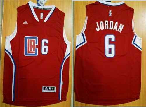 Revolution 30 Clippers #6 DeAndre Jordan Red Stitched NBA Jersey