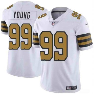 Men's New Orleans Saints #99 Chase Young White Color Rush Limited Stitched Football Jersey