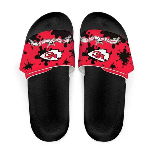 Women's Kansas City Chiefs Beach Adjustable Slides Non-Slip Slippers/Sandals/Shoes 003