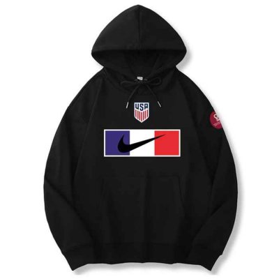 Men's American World Cup Soccer Hoodie Black 001