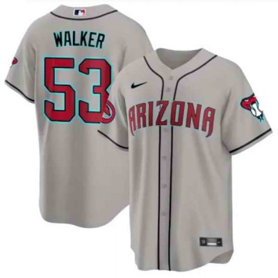 Men's Arizona Diamondbacks #53 Christian Walker 2023/24 Gray Cool Base Stitched Baseball Jersey