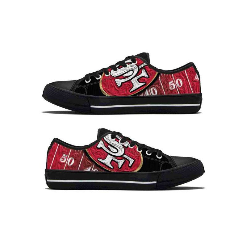 Men's San Francisco 49ers Low Top Canvas Sneakers 002