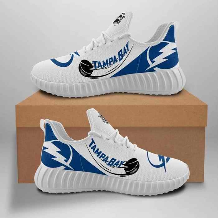 Men's Tampa Bay Lightning Mesh Knit Sneakers/Shoes 002