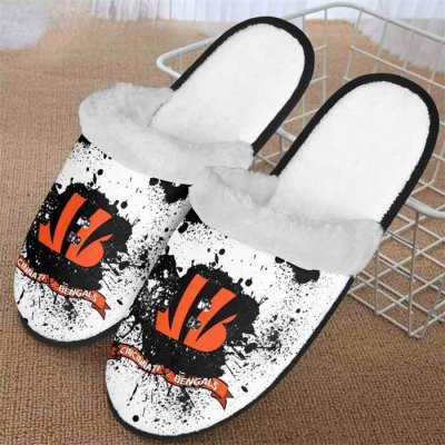 Men's Cincinnati Bengals Team Logo Staycation Slippers/Shoes(Pls check description for details) 002