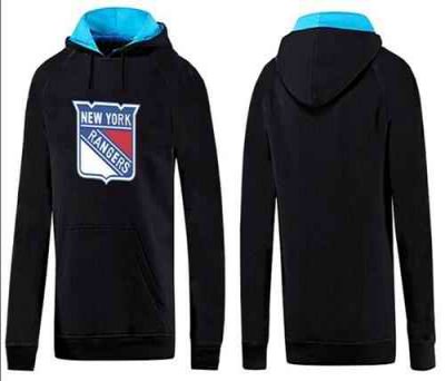 New York Rangers Pullover Hoodie Black & Blue