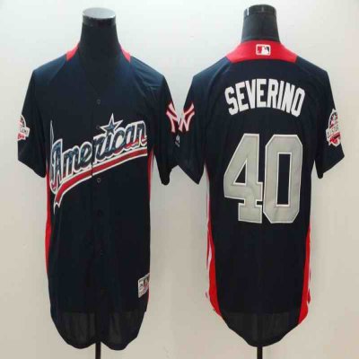 American League #40 Luis Severino Navy 2018 MLB All-Star Game Home Run Derby Jersey