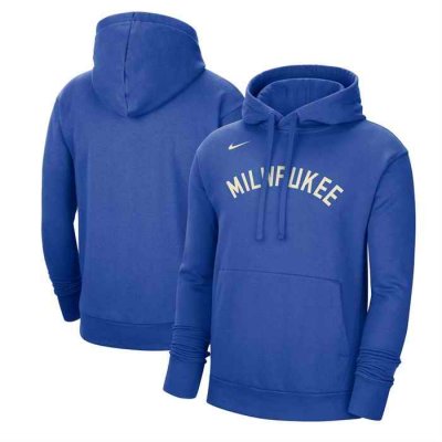 Men's Milwaukee Bucks Royal 2022/23 City Edition Essential Pullover Hoodie