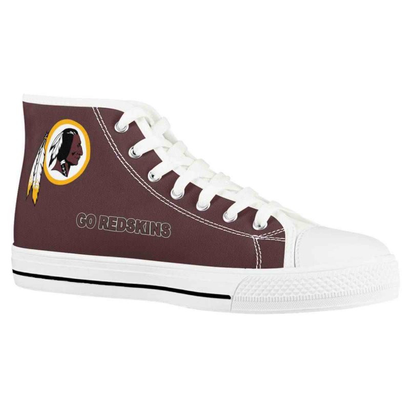 Men's Washington Redskins High Top Canvas Sneakers 003