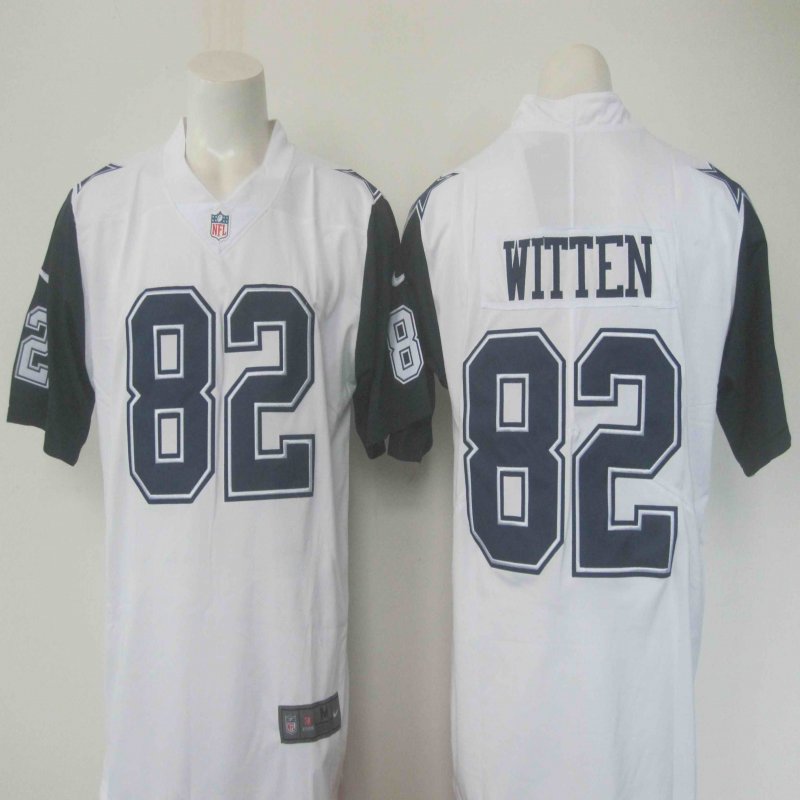 Men's Nike Cowboys# 82 Jason Witten White Limited Rush Stitched NFL Jersey