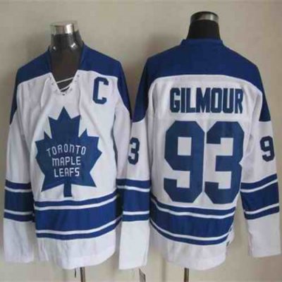 Maple Leafs #93 Doug Gilmour White CCM Throwback Third Stitched NHL Jersey