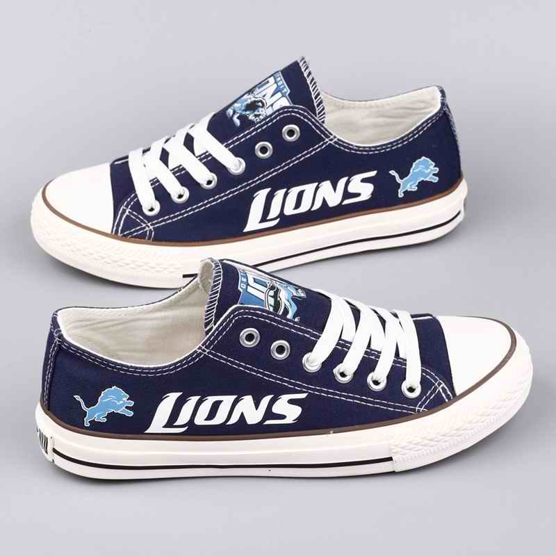 Women's NFL Detroit Lions Repeat Print Low Top Sneakers 001