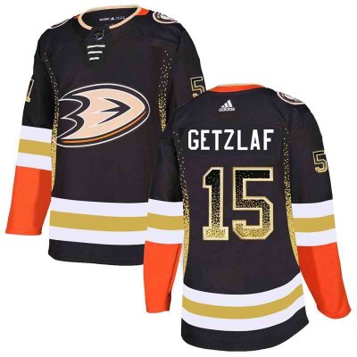 Men's Anaheim Ducks #15 Ryan Getzlaf Black Drift Fashion Stitched NHL Jersey