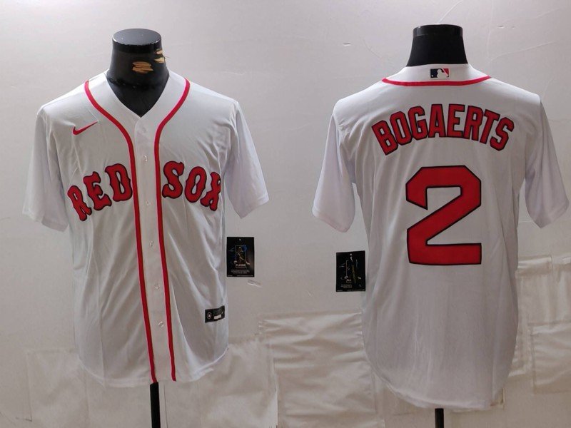 Men's Boston Red Sox #2 Xander Bogaerts White Stitched Baseball Jersey