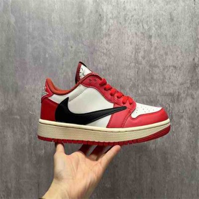 Women Running Weapon Air Jordan 1 White/Red Shoes 496