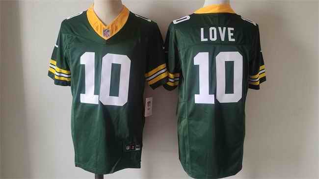 Men's Green Bay Packers #10 Jordan Love Green Vapor 2024 F.U.S.E. Limited Stitched Football Jersey