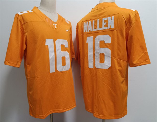 Men's Tennessee Volunteers #16 Morgan Wallen Orange F.U.S.E Stitched Jersey