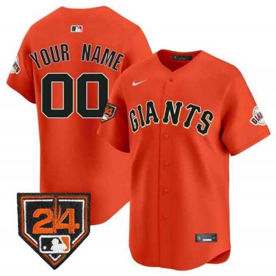 Women's San Francisco Giants Customized Orange 2024 Spring Training Vapor Premier Limited Stitched Jersey(Run Small)