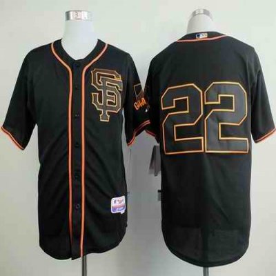 Giants #22 Jake Peavy Black Alternate Cool Base Stitched MLB Jersey