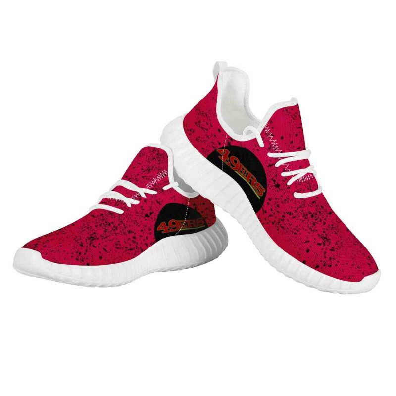 Men's San Francisco 49ers Mesh Knit Sneakers/Shoes 009