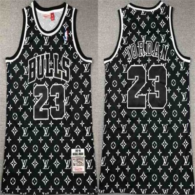 Men's Chicago Bulls #23 Michael Jordan Black 1997-98 Stitched Basketball Jersey