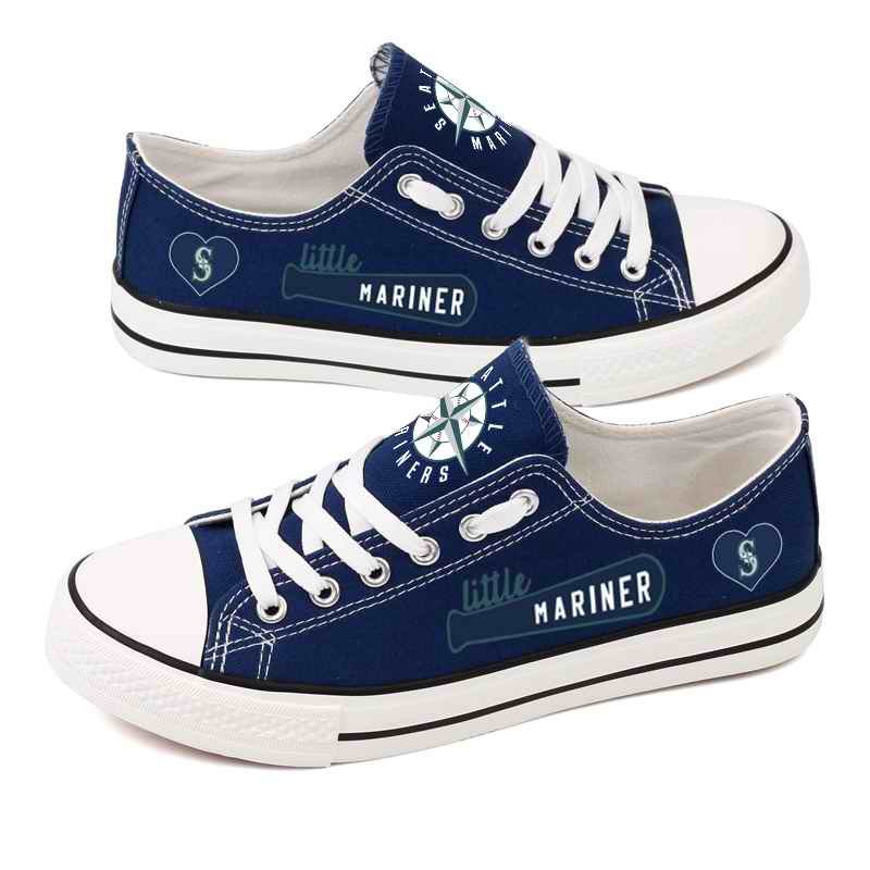 Women's  Seattle Mariners Repeat Print Low Top Sneakers 003