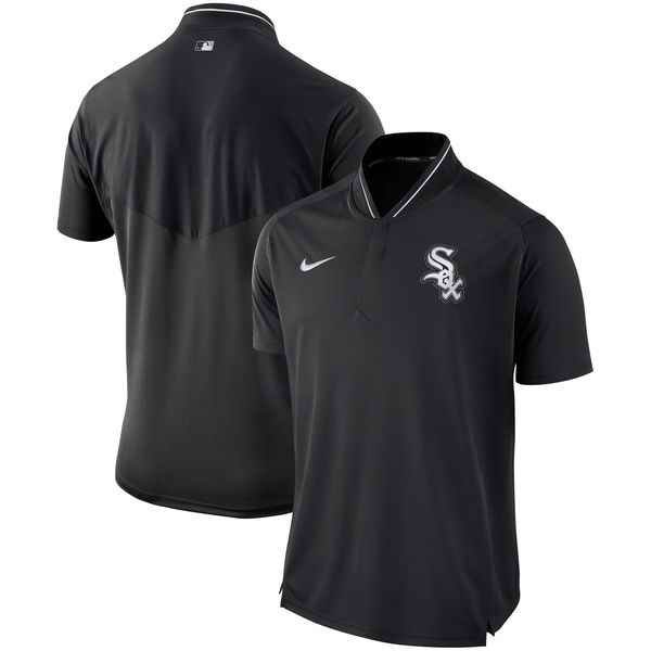 Men's Chicago White Sox Black Authentic Collection Elite Performance Polo