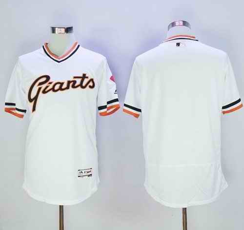 Giants Blank White Flexbase Authentic Collection Cooperstown Stitched MLB Jersey