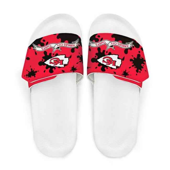 Men's Kansas City Chiefs Beach Adjustable Slides Non-Slip Slippers/Sandals/Shoes 004