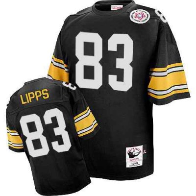 Mitchell And Ness Steelers #83 Louis Lipps Black Stitched NFL Jersey