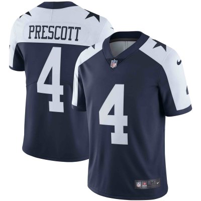 Youth Dallas Cowboys #4 Dak Prescott Navy Blue Thanksgiving Vapor Untouchable Limited Stitched NFL Jersey