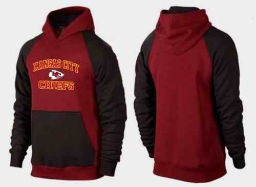 Kansas City Chiefs Heart & Soul Pullover Hoodie Burgundy Red & Black