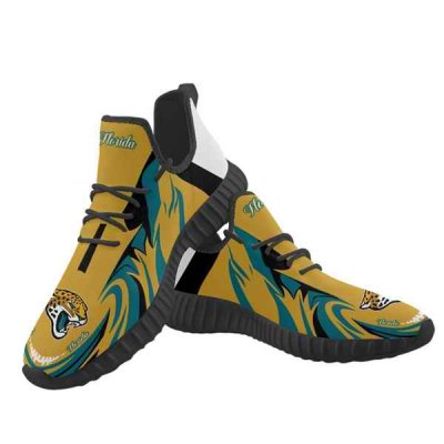 Men's Jacksonville Jaguars Mesh Knit Sneakers/Shoes 007